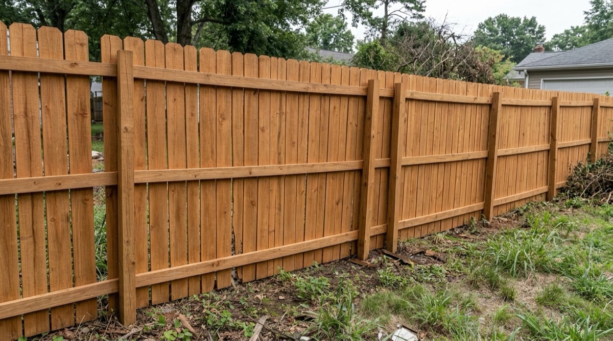Privacy fence after restoration